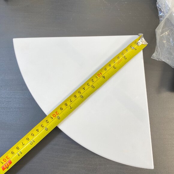 Smart Corner Shelf, 4 Pcs Wall Mount Shelves, Round Front Barrier Edge, Vintage - Picture 9 of 10